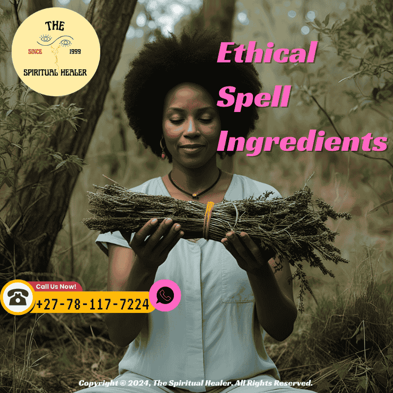 A healer blessing a bundle of wild-harvested herbs in a natural setting