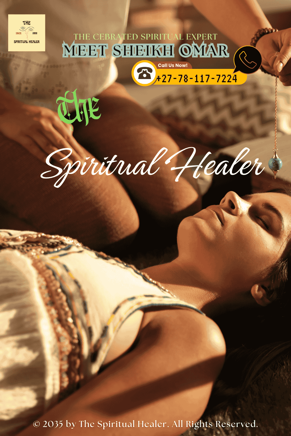 A healer performing energy work on a woman lying peacefully with crystals placed on her abdomen, symbolizing chakra and womb healing for fertility.