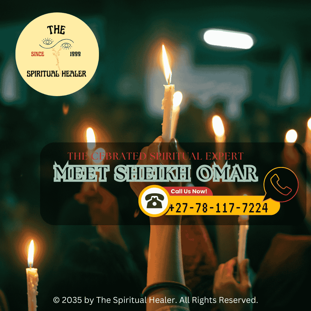 A supportive community gathered in a spiritual circle, holding hands and smiling in celebration of inclusivity.