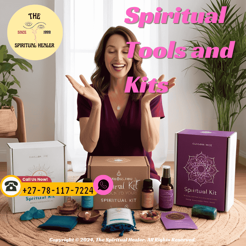 A woman unboxing her spiritual kit with joy and reverence in a sacred space (2)