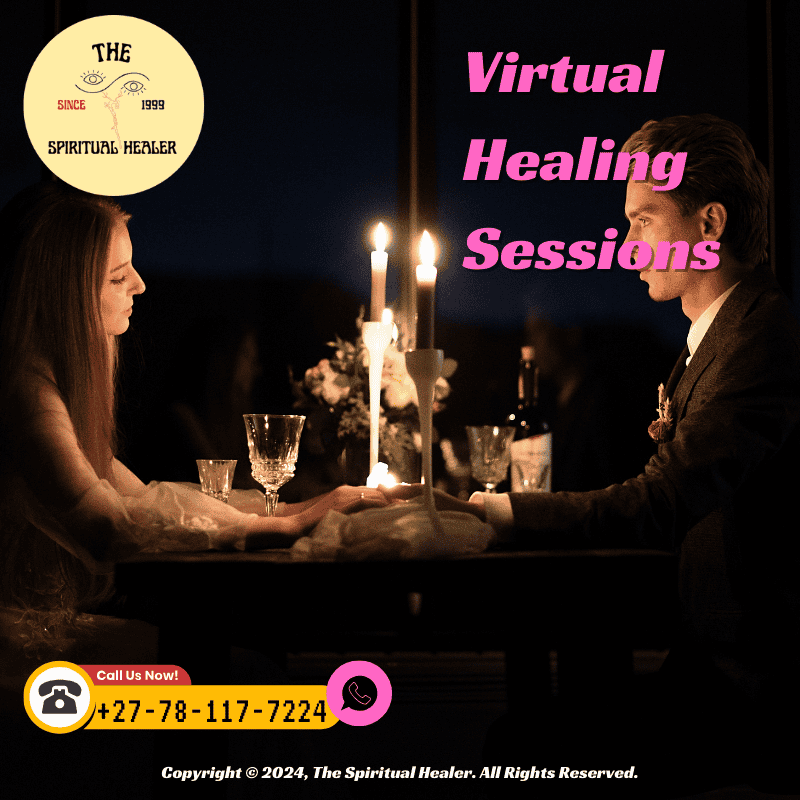 Couple holding hands during a remote session with headphones in