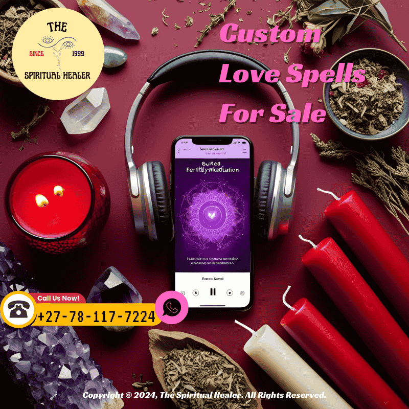 custom love spells for sale with red candles, spell scrolls, herbs, and crystals (1)